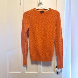 Gap Orange Crew Neck Cable Sweater (S)